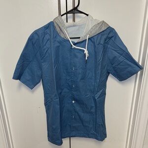 SHEIN Blue and Gray Windbreaker Jacket